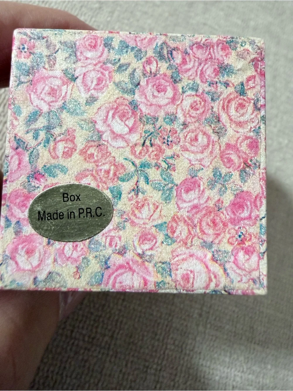 Vintage Floral Paper Ring Gift Box
